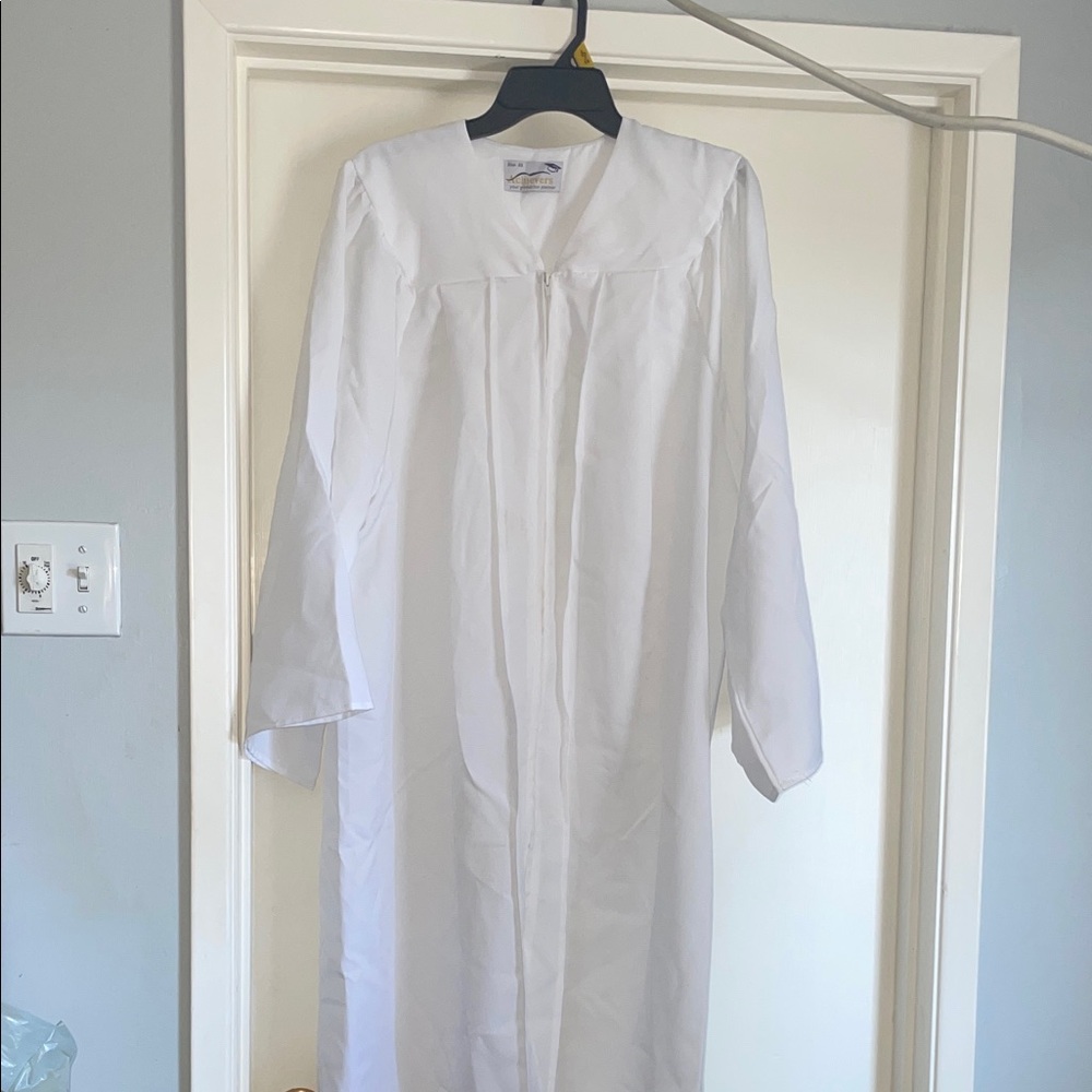 Elegant White Women's Gown Graduation